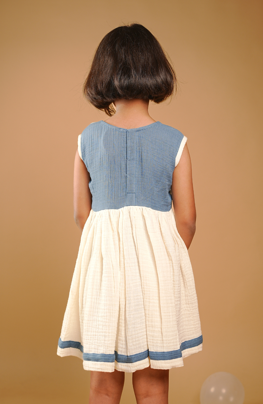 Blue Bow Dress For Girls
