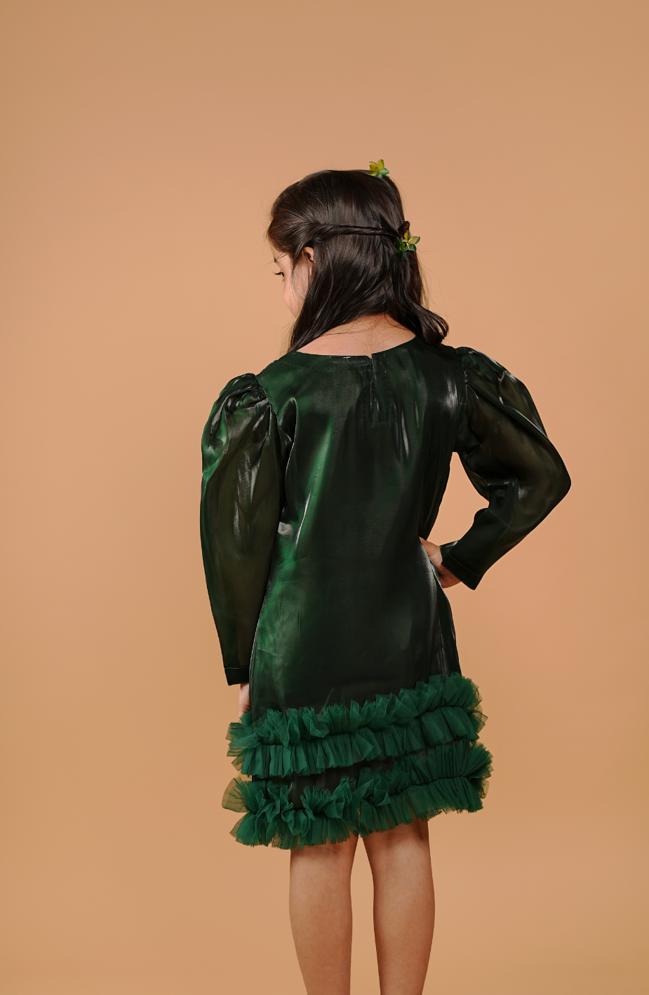 Emerald Green Girls Party Dress