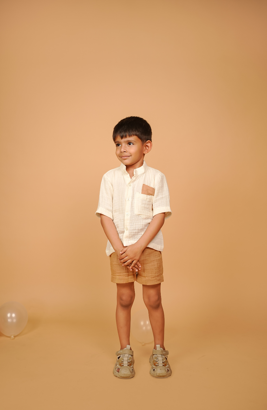 Casual Cream Outfit For Boys