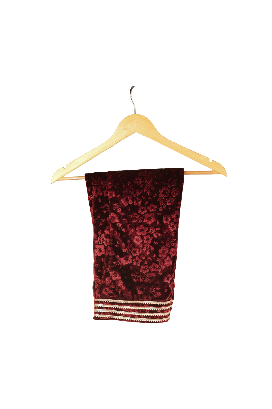 Ameyru Wine Velvet Gharara