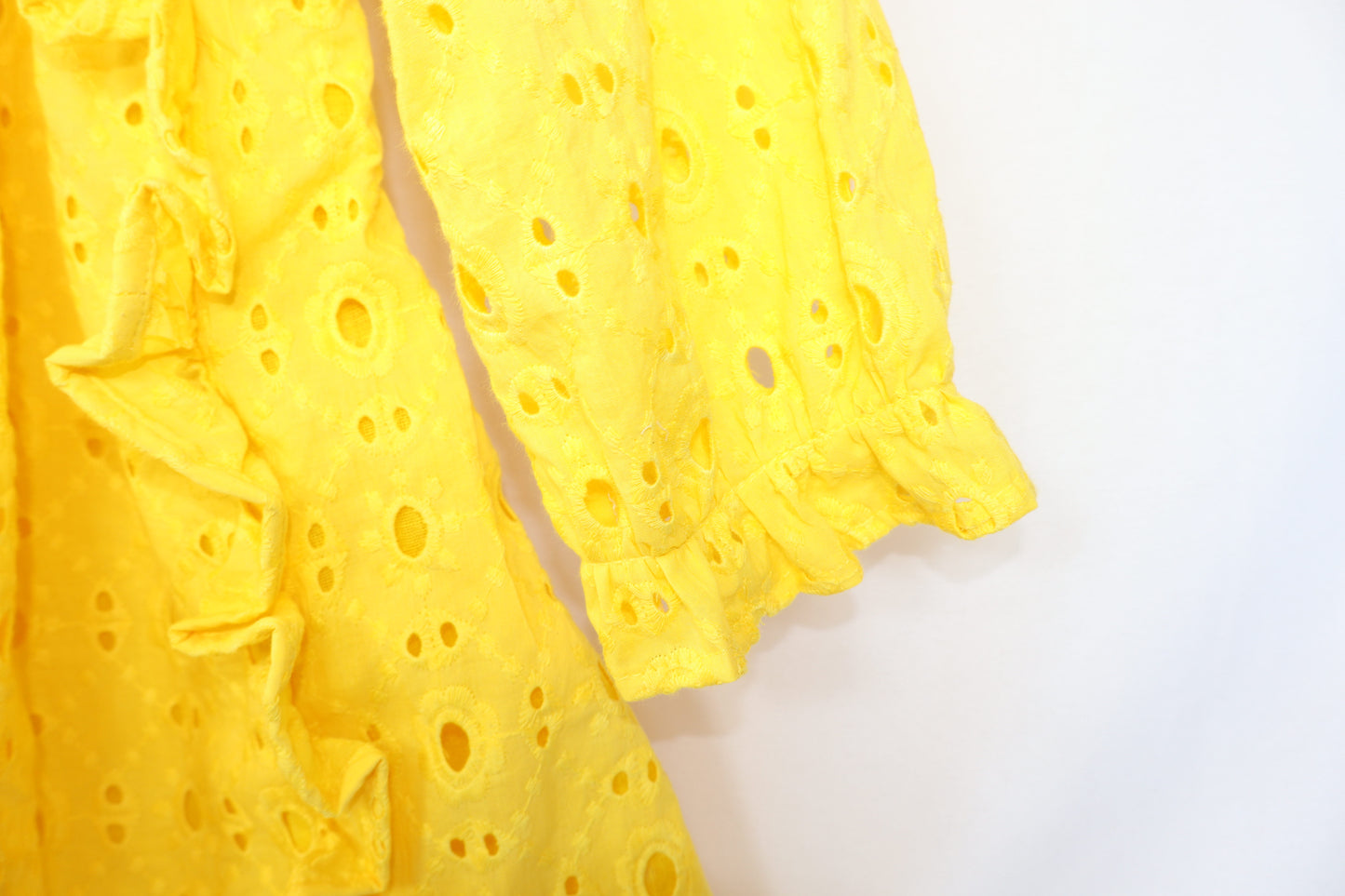 Ameyru Hakoba Cotton Yellow frock