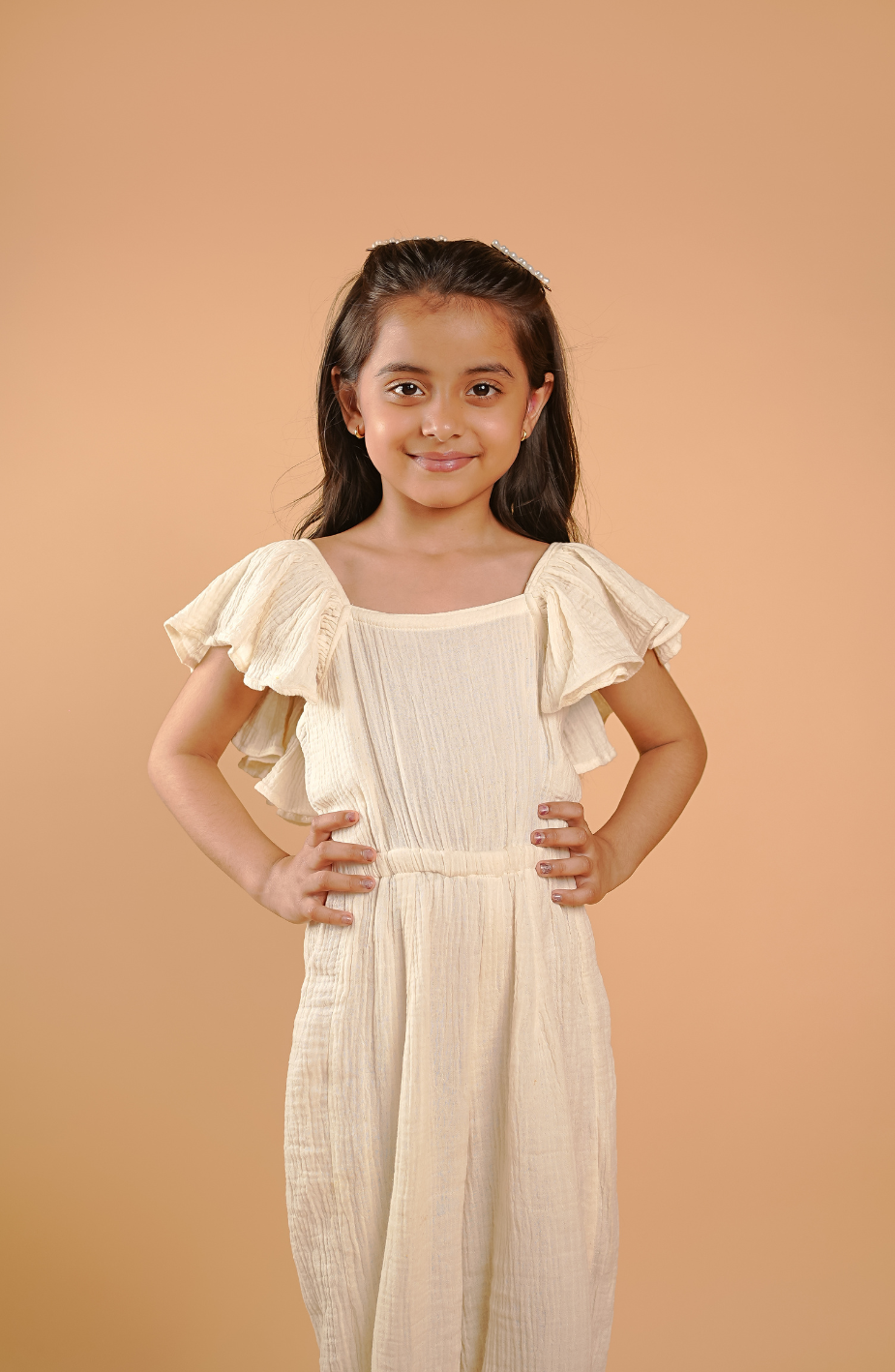 Muslin Jumpsuit  For Girls