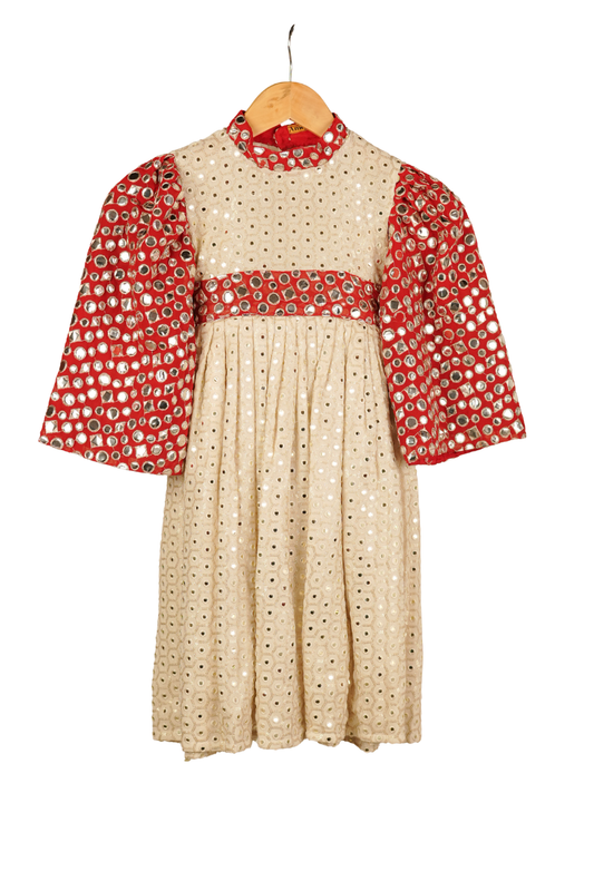 Ameyru Radiant Mirror-Work Ethnic Frock