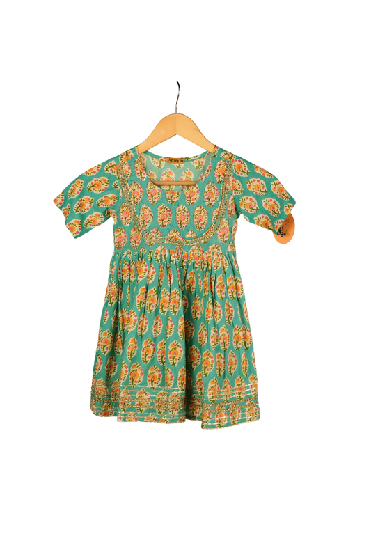 Ameyru Sea-Green Floral Sharara Set