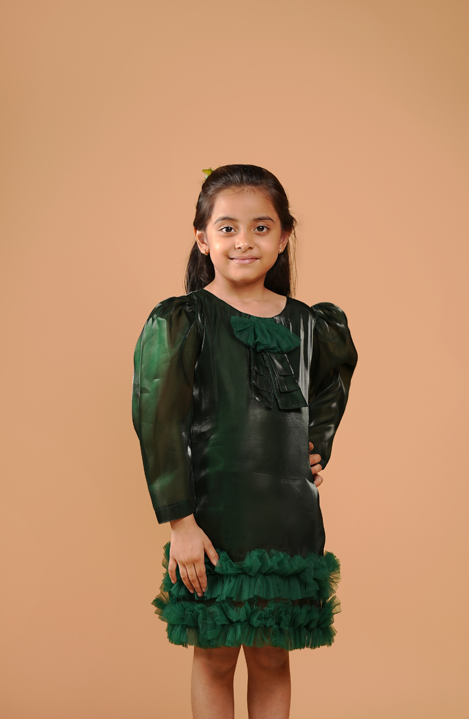 Emerald Green Girls Party Dress