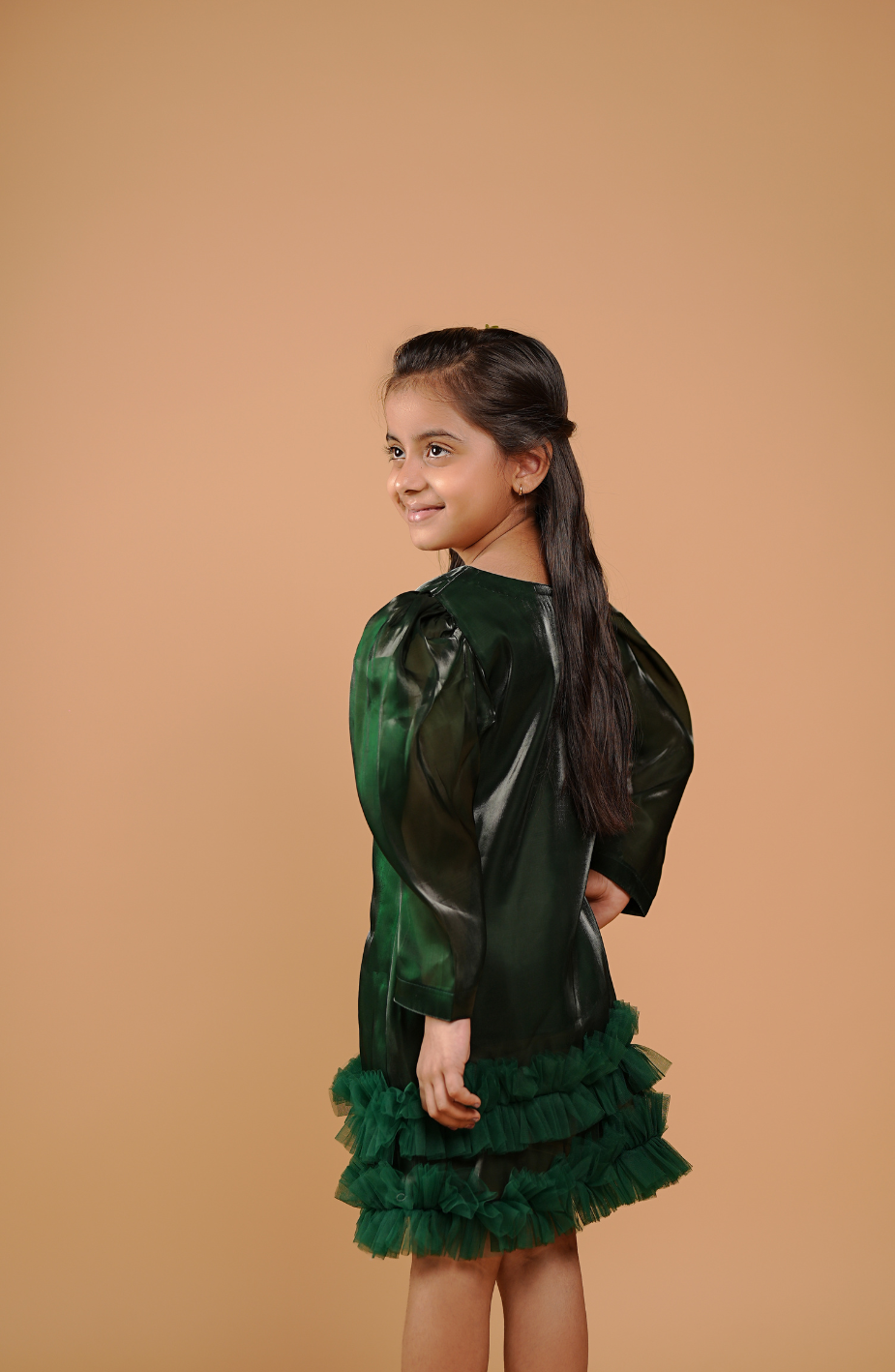 Emerald Green Girls Party Dress