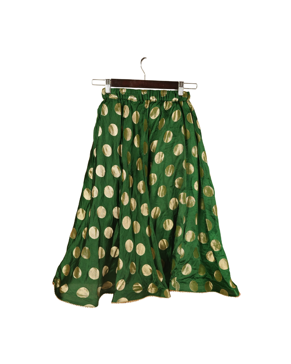 Ameyru Polka Glow Silk Lehnga Set