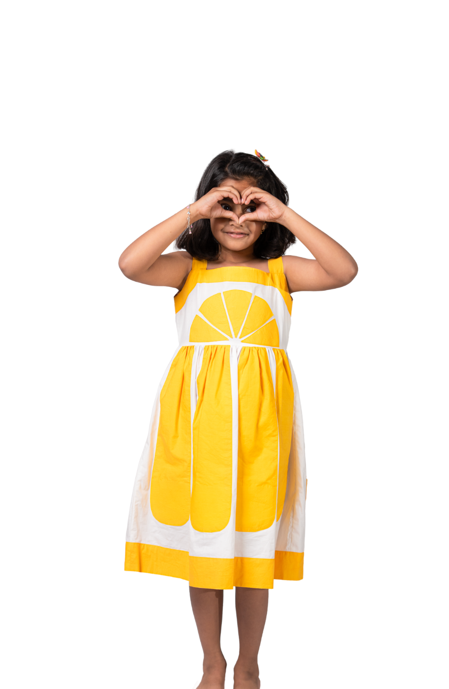 Bright Yellow Girls Summer Dress