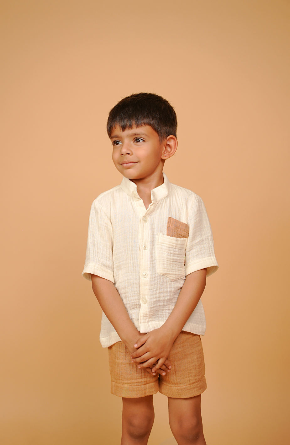 Casual Cream Outfit For Boys