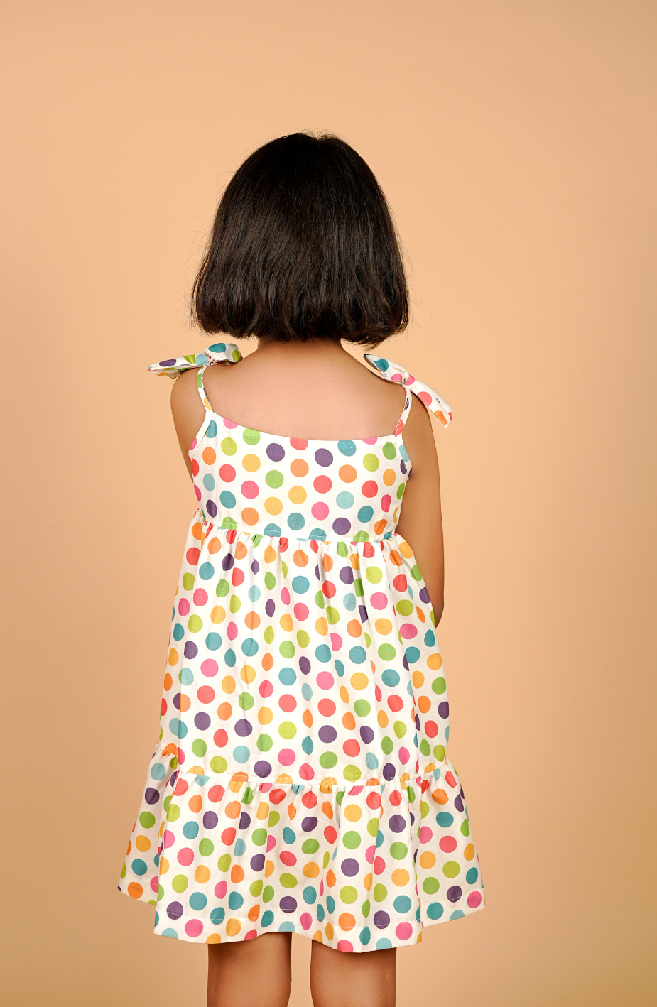 Colorful Polka Dot Girls Coord