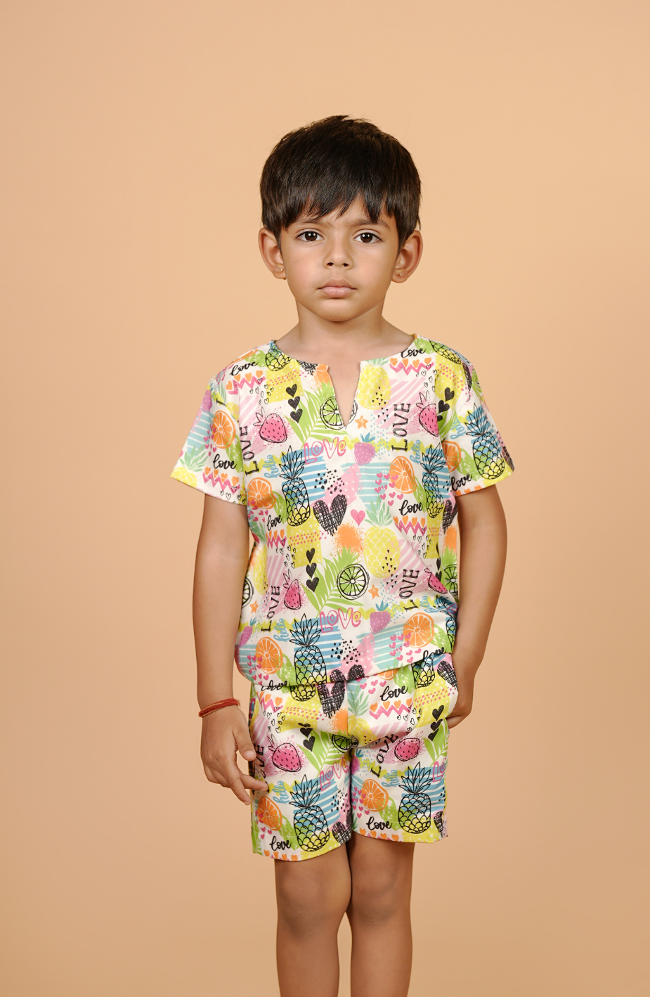 Tropical Fruit Print Boys Coord
