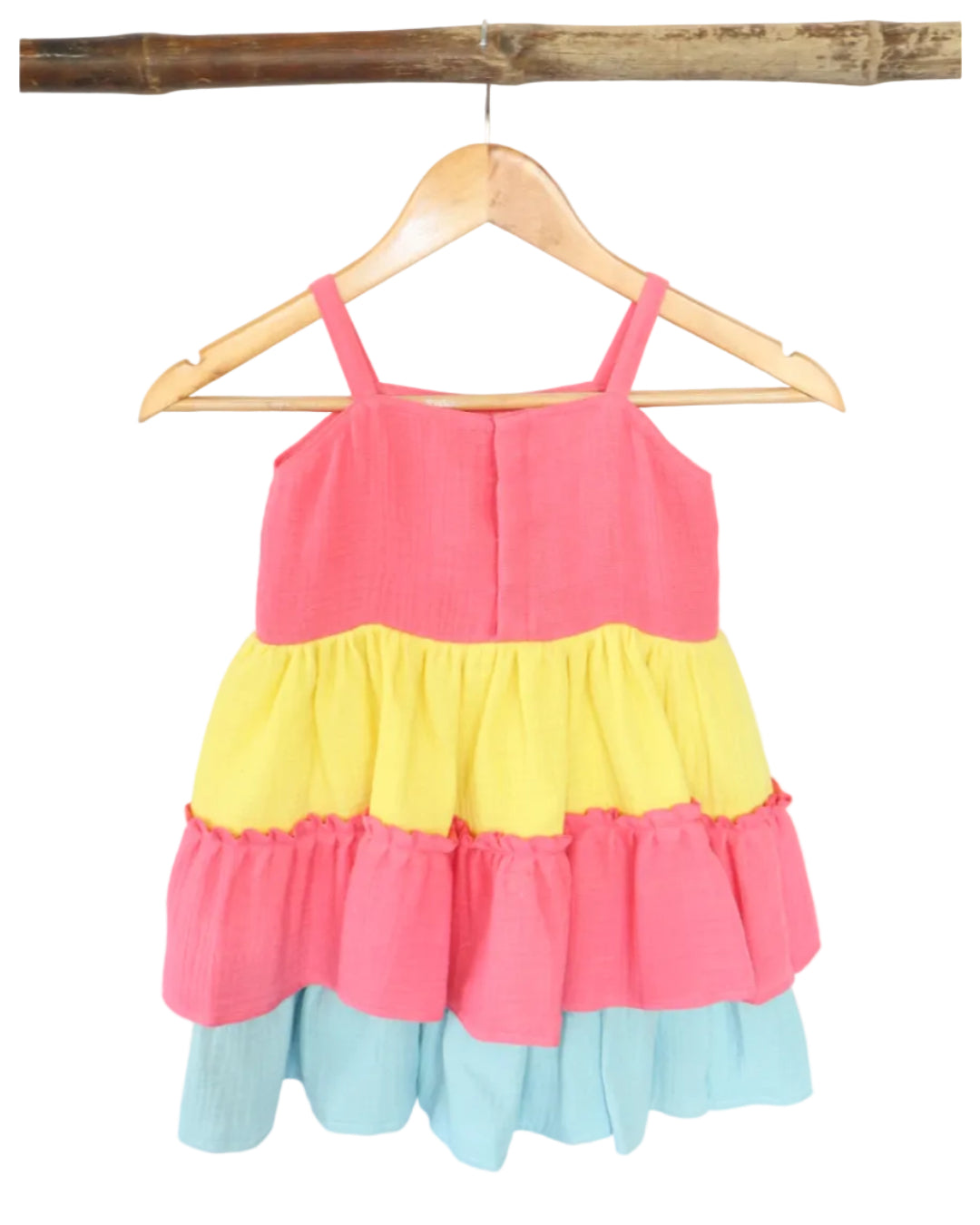Multicolored Pastel Muslin Cotton Frock for Girls – Breezy Summer Casual Wear