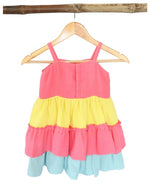 Multicolored Pastel Muslin Cotton Frock for Girls – Breezy Summer Casual Wear