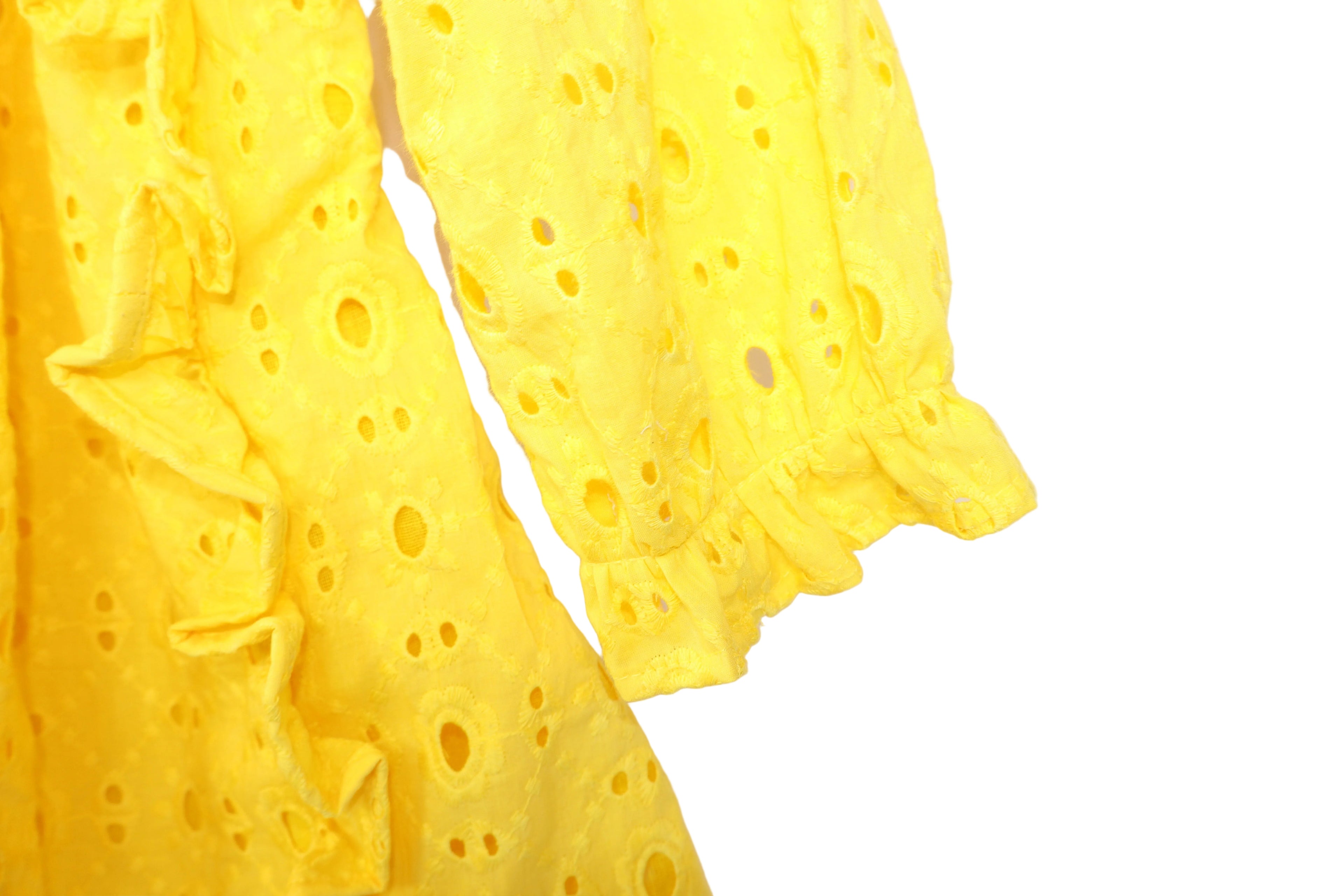 Yellow Hakoba Cotton Frock for Girls – Breathable & Stylish Everyday Wear