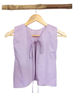 Ameyru Lavender Pure Cotton Backless Co-Ord Set for Kids – Summer Casual Wear