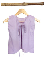 Ameyru Lavender Pure Cotton Backless Co-Ord Set for Kids – Summer Casual Wear