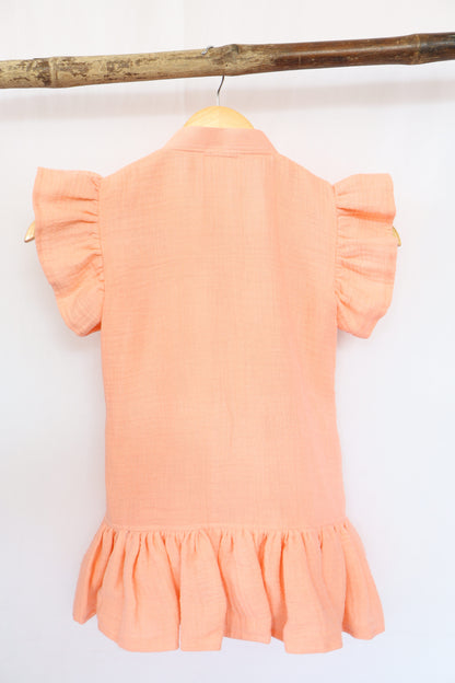 Peach Muslin co-ord set