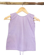 Ameyru Lavender Pure Cotton Backless Co-Ord Set for Kids – Summer Casual Wear