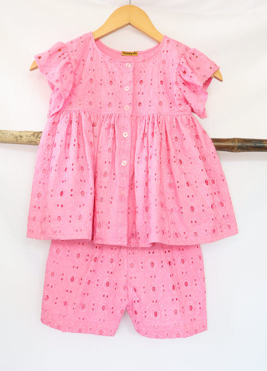 Pink Hakoba Cotton co-ord set